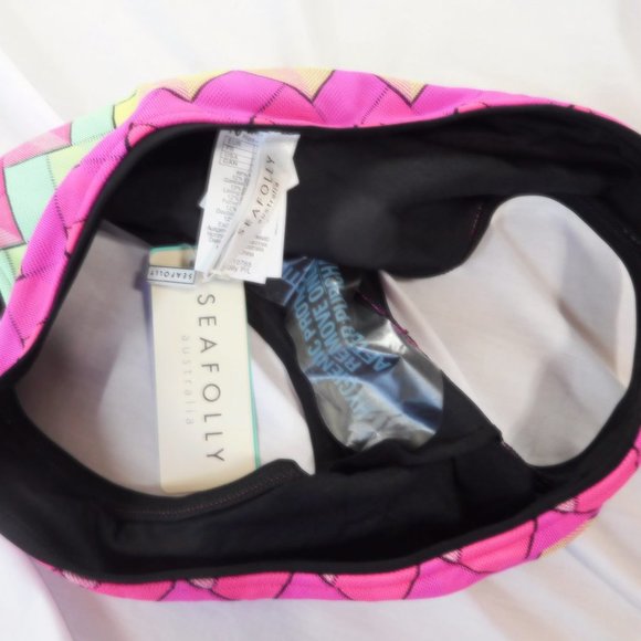 SEAFOLLY Bikini Bottom Women New US Size 6  Swimwear Beach Vibe Hipster Colorful - Picture 9 of 11